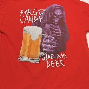 Halloween skull beer men's 2XL t shirt